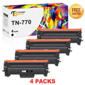 Toner Bank 4-Pack Compatible Toner for Brother TN-770 MFC-L2750DW L2750DWXL HL-L2370DW L2370DWXL Replacement Printer Ink (Black)