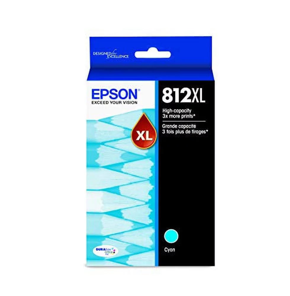 Epson? 812XL DuraBrite? High-Yield Cyan Ink Cartridge, T812XL220-S