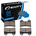 Sixity Q6 Front Organic Brake Pads compatible with Aprilia Tuono 50 Standard Caliper 2004-2005 Complete Set