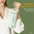 Dcenta Portable Electric Kettle for Boiling Water 350ML Travel Beaker Tea Kettle Hot Water Boiler Stainless Steel Automatic Shut Off for Making Tea Coffee Baby Milk