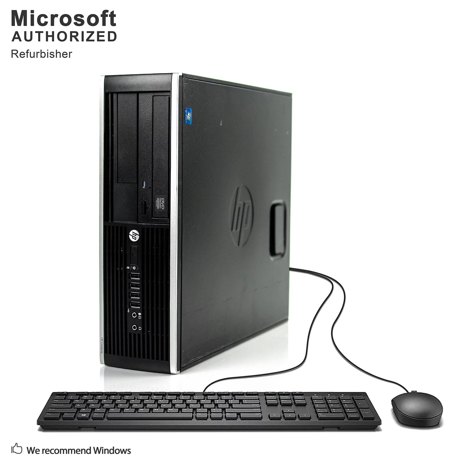 HP Compaq 8300 Elite SFF, Intel Quad Core I5-3570 up to 3.8G, 8G DDR3, 512G SSD, WiFi, BT 4.0, DVD, USB 3.0, VGA, DP, W10P64-Multi Languages Support (EN/ES/FR), 1 year warranty Used Grade A