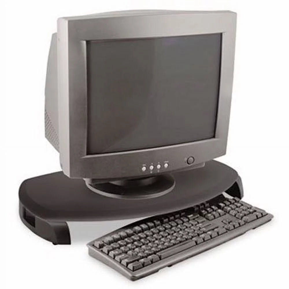 CRT/LCD Stand with Keyboard Storage 23 x 13 1/4 x 3, Black