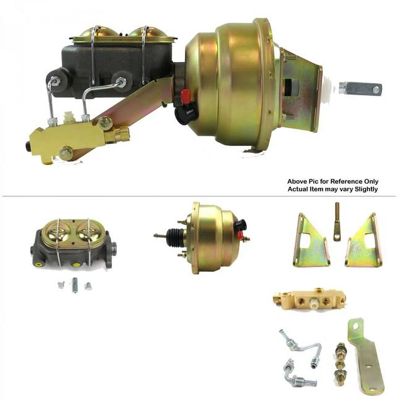 Helix Suspension Brakes & Steering  1970-1981 Chevy Camaro Firewall Mount Power 8 in. Dual Brake Booster Kit Disc & Drum