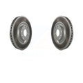 Front Coated Disc Brake Rotors Pair For Audi A4 Quattro A6 Allroad S4 S6 KG-100180