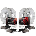 Power Stop Front and Rear Ceramic Brake Pad and Drilled and Slotted Rotor Kit K7912