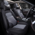 Oroyalcars 5-Seater Universal Fit Car Seat Covers With Lumbar Pillow*2 Headrest Pillow*2 Steering Wheel Cover*1, Grey