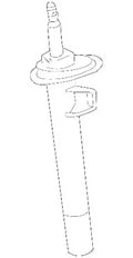 New Genuine BMW Left Front Spring Strut (2003-2005) OE 31316761895
