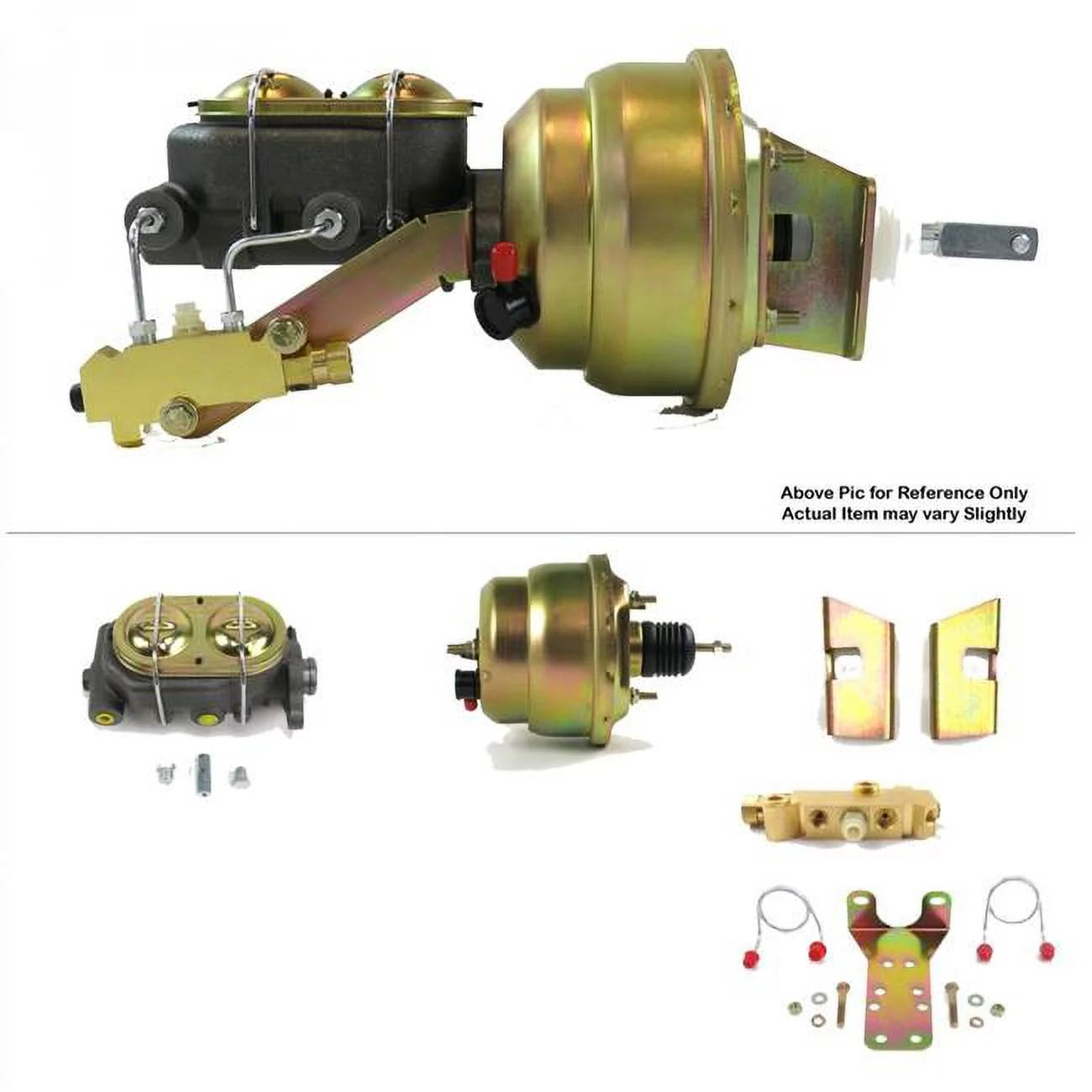 Helix Suspension Brakes & Steering  1960-1962 Chevy Truck Firewall Mount Power 7 in. Dual Brake Booster Kit BM Disc & Drum