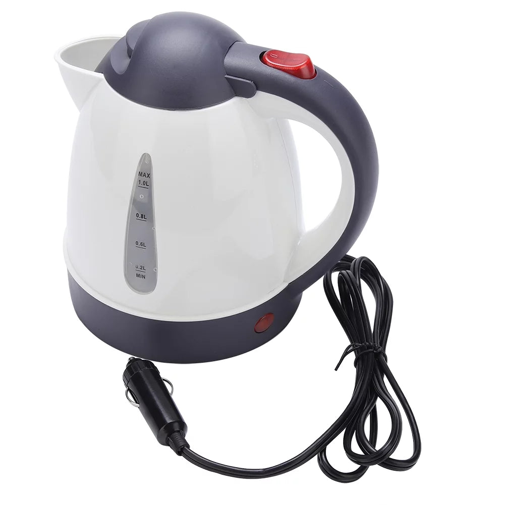 Nikou Car Water Heater - DC 12V Protable Electric Kettle Car Truck Water Heater Coffee Bottle Road Trip Travel Cigarette Lighter (1000ML)