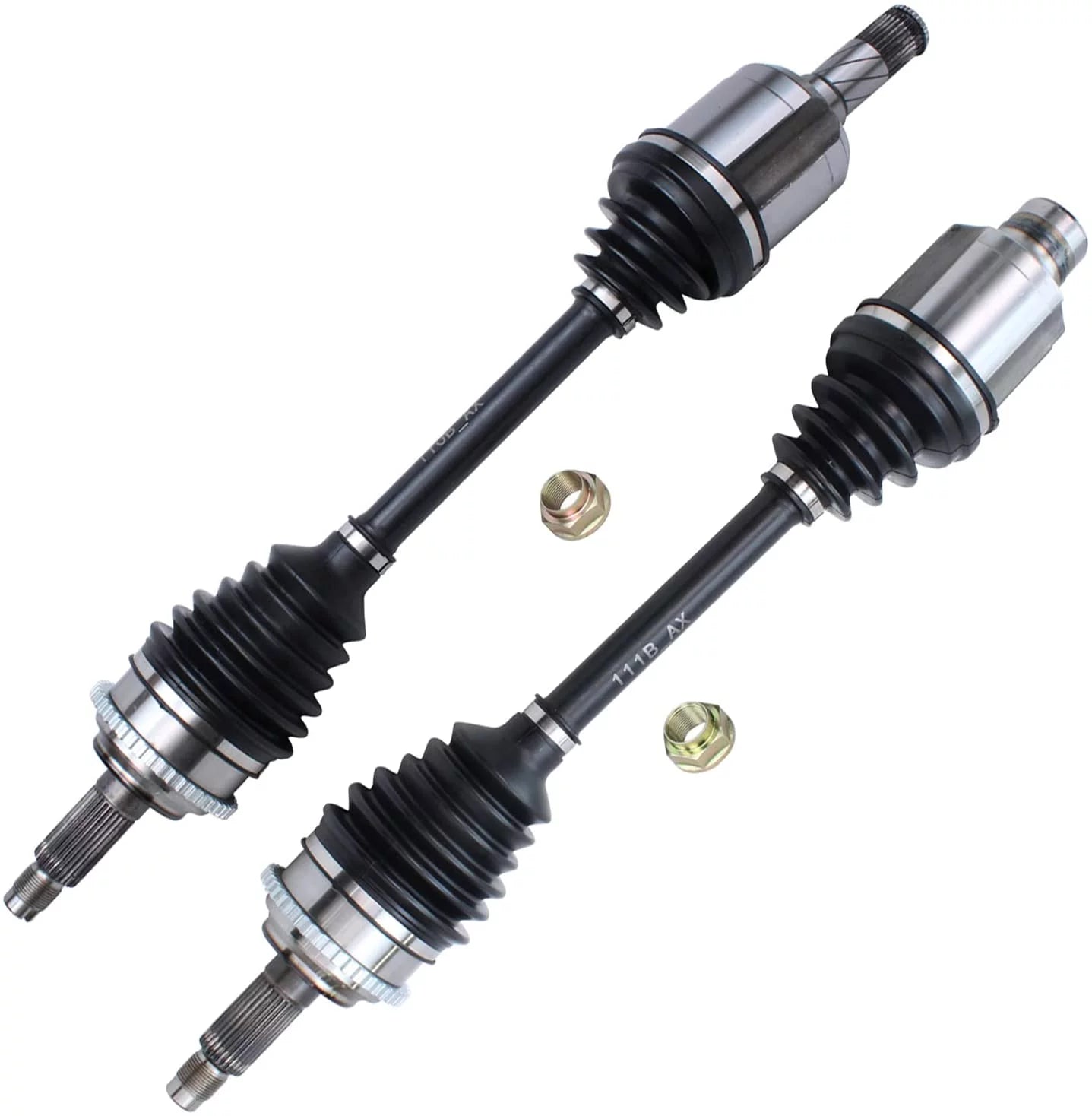 Detroit Axle - Front 2pc CV Axles for 2006-2012 Ford Fusion, 03-08 Mazda 6, 06-09 Mercury Milan, 2 CV Axle Shafts Assembly 2003 2004 2005 2006 2007 2008 2009 2010 2011 2012 Replacement