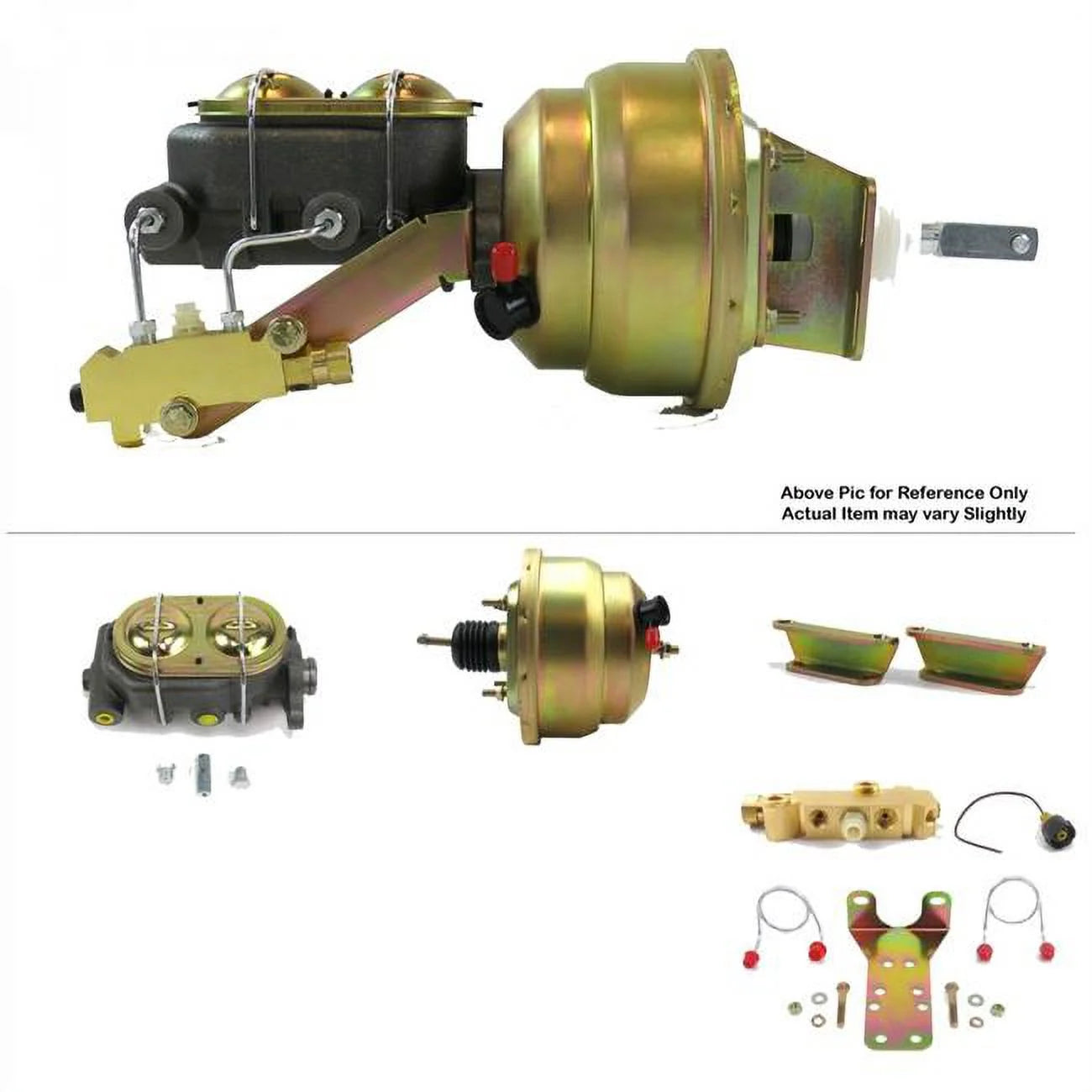 Helix Suspension Brakes & Steering  1957-1960 Ford Truck Firewall Mount Power 8 in. Dual Brake Booster Kit BM Disc & Drum