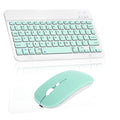 Rechargeable Bluetooth Keyboard and Mouse Combo Ultra Slim Full-Size Keyboard and Ergonomic Mouse for Xiaomi Poco X3 and All Bluetooth Enabled Mac/Tablet/iPad/PC/Laptop - Teal
