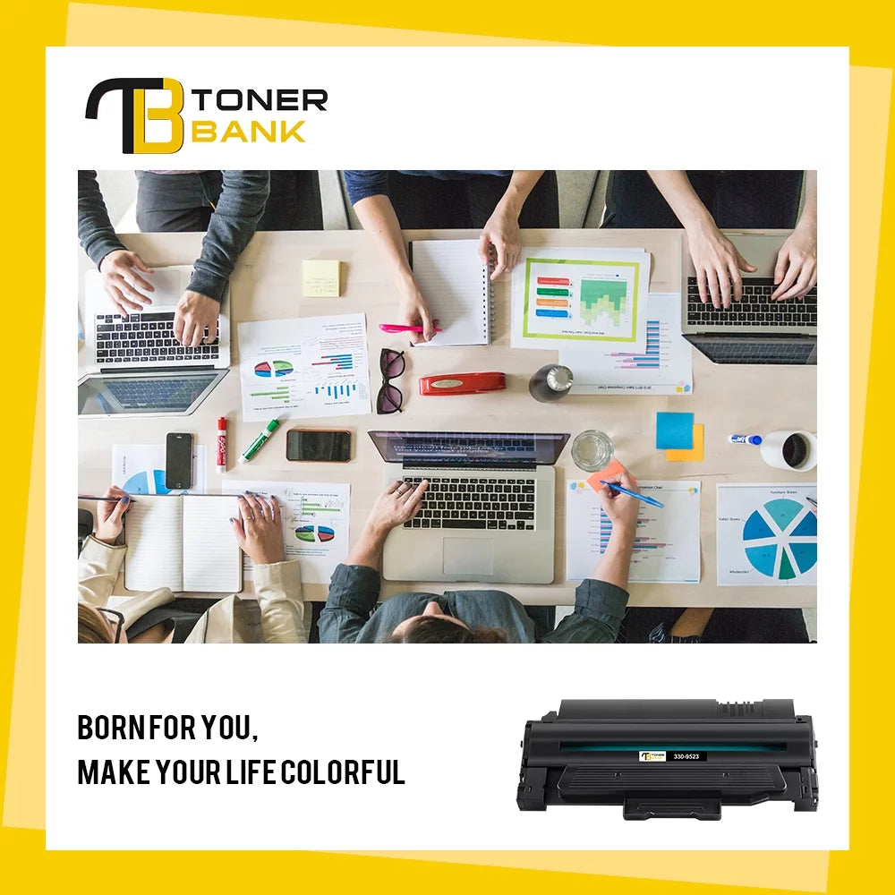 Toner Bank Compatible for Dell 1130 Black Toner Cartridge Replacement for Dell 330-9523 1130 1130N 1133 1135N Printer Toner Ink Office Supplies Household Black 2-Pack