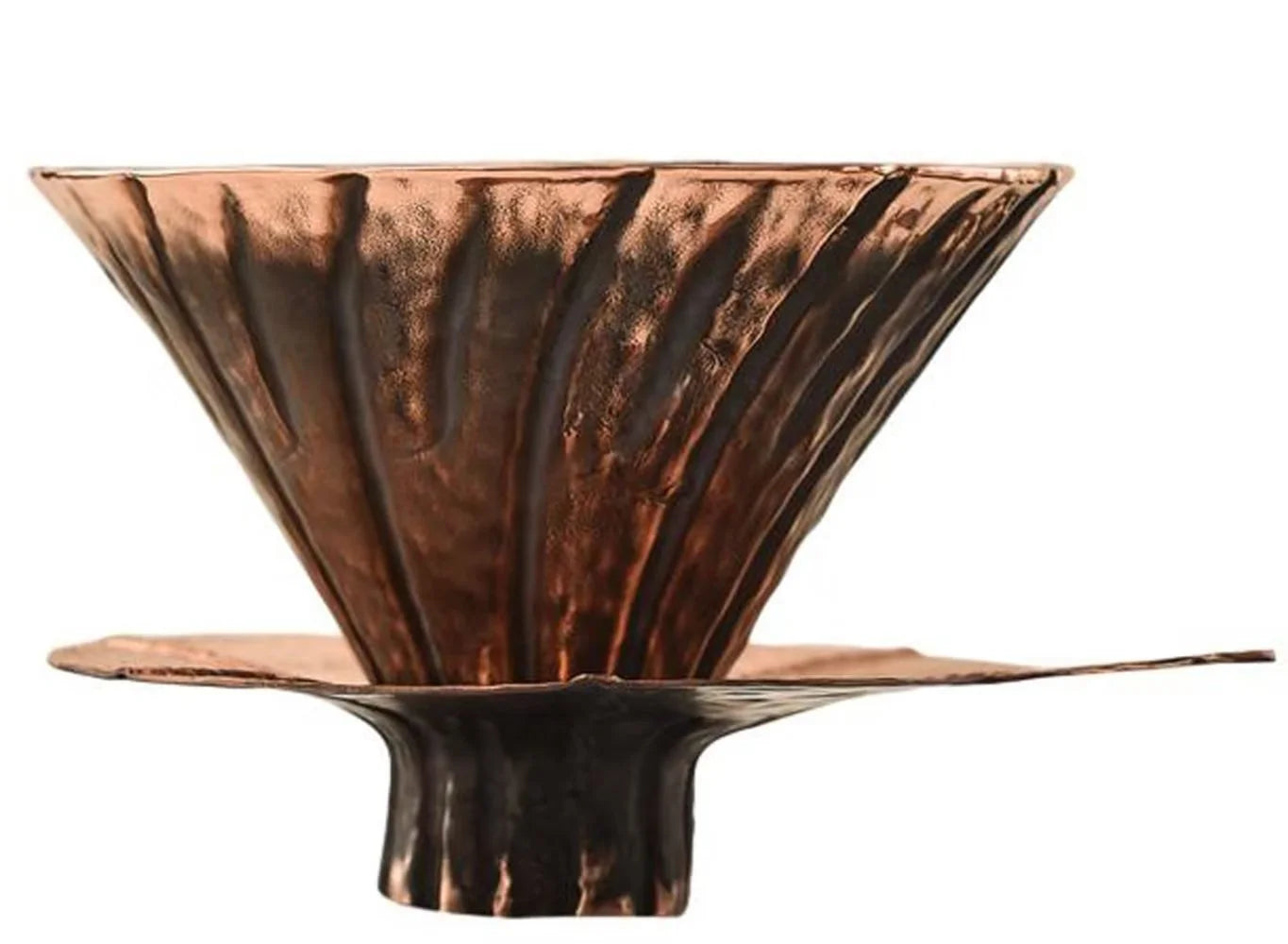 Geiomoo Copper Pour Over Coffee Filter, Coffee Dripper, Paperless Design, Cone Dripper Decanter