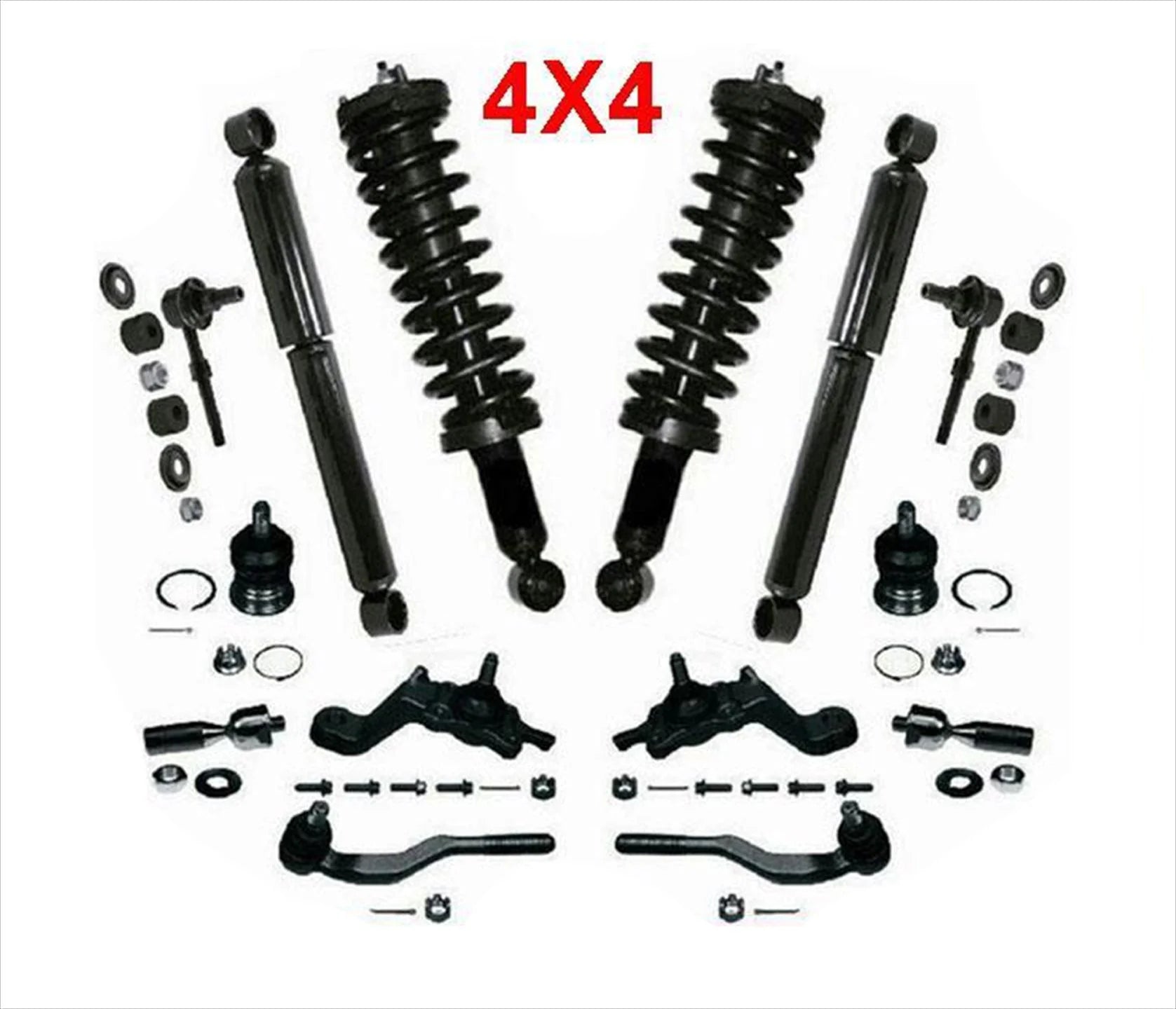 Front Strut & Shocks Tie Rods BJ Link fits Toyota Tacoma 4 Wheel Drive 95-04