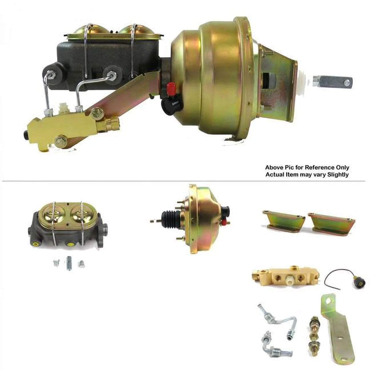 Helix Suspension Brakes & Steering  1957-1960 Ford Truck Firewall Mount Power 8 in. Single Brake Booster Kit LS Disc & Drum