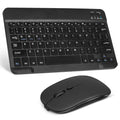 UrbanX Rechargeable Bluetooth Keyboard and Mouse Combo Ultra Compact Slim Full-Size Keyboard and Ergonomic Mice for P8max Mac/Desktop/PC/Laptop/Tablet and All Windows 10/8/7 - Black