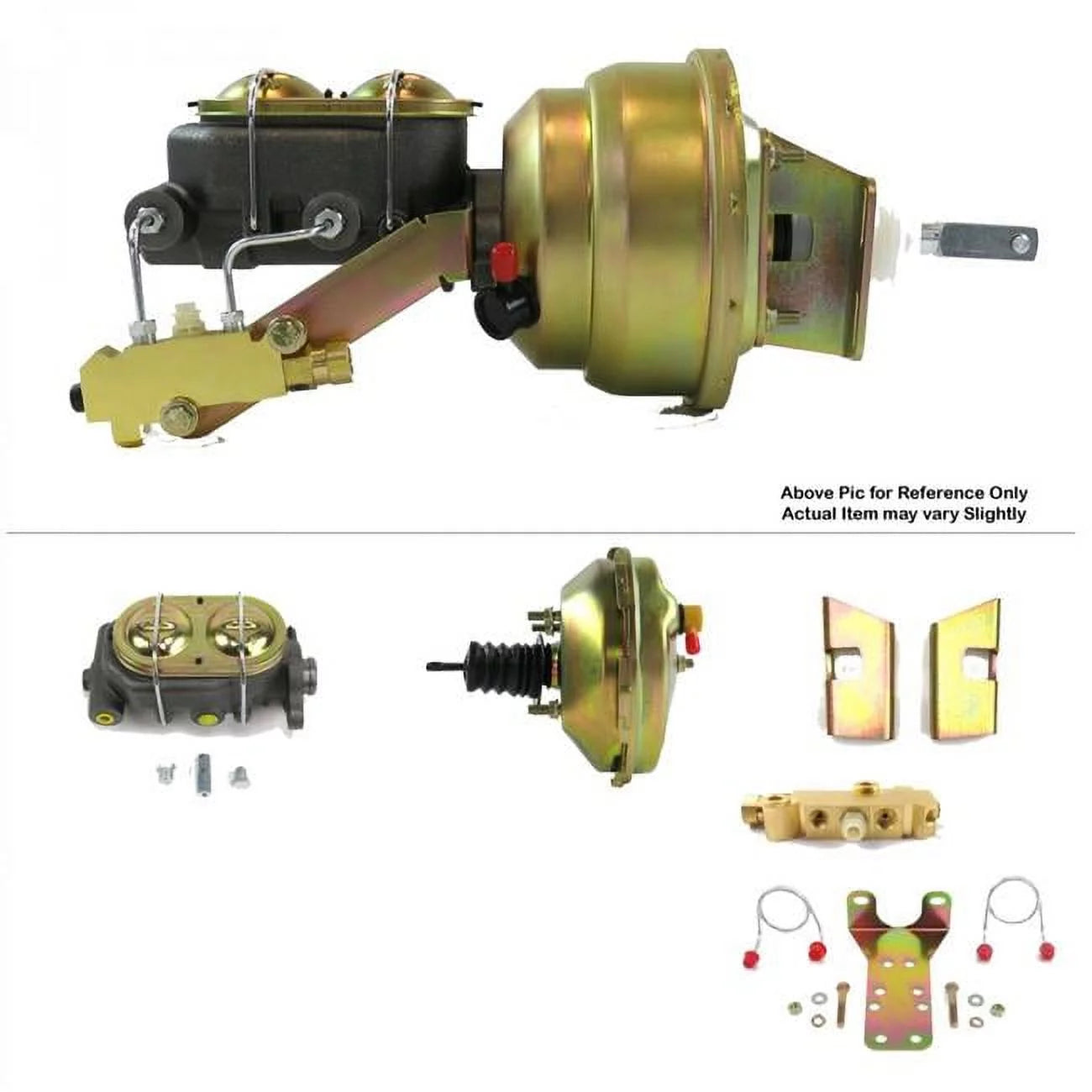 Helix Suspension Brakes & Steering  1960-1962 Chevy Truck Firewall Mount Power 9 in. Single Brake Booster Kit BM Disc & Drum