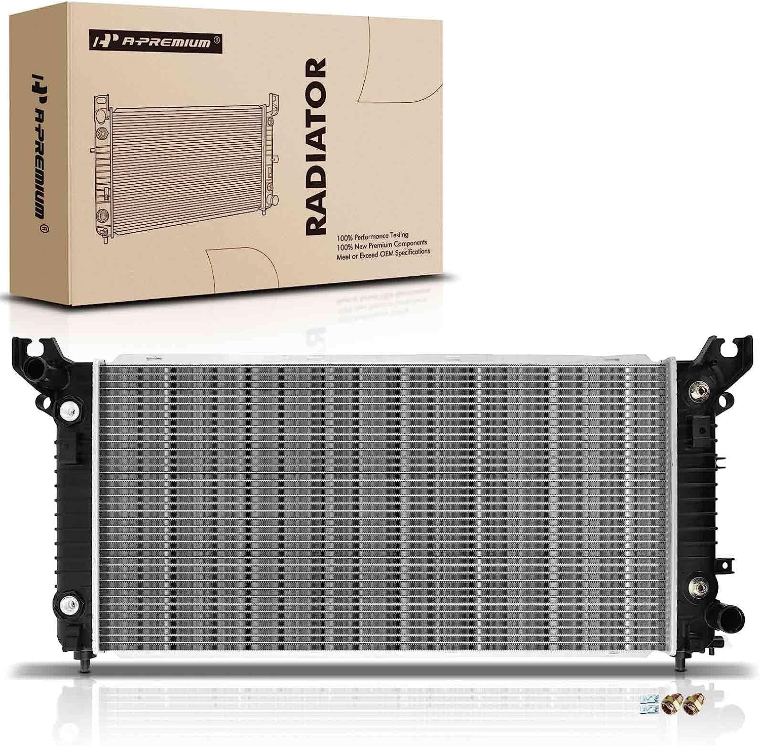 A-Premium Engine Coolant Radiator Assembly with Oil Cooler Compatible with Chevrolet Silverado 1500 2014-2016 2019-2021, Silverado 1500 LD & GMC Sierra 1500 2014-2021, 4.3L 5.3L 6.2L, Auto Trans.