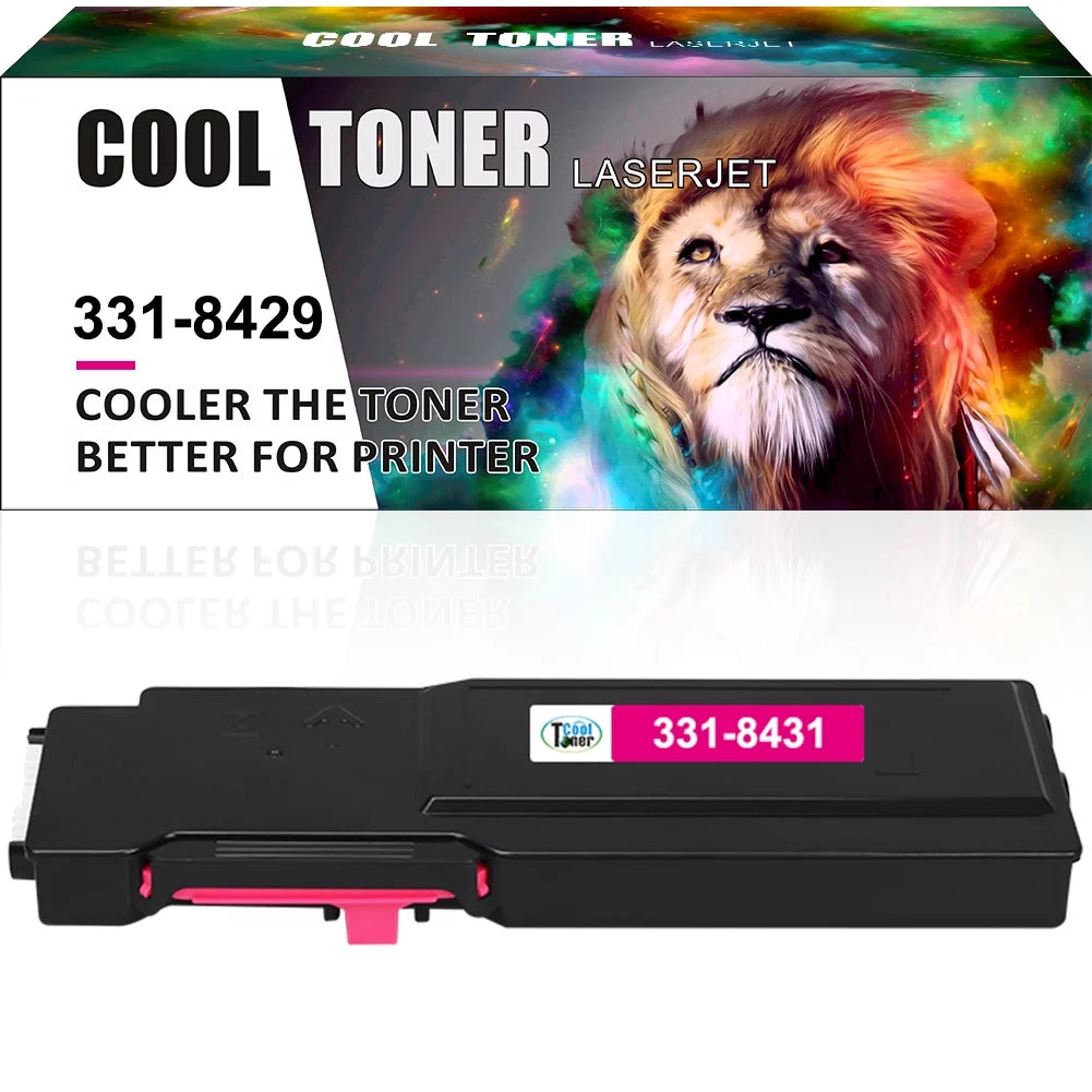 Cool Toner Compatible Toner for Dell 331-8431 C3760 C3760dn C3765 Printer Ink (Magenta,1 Pack )