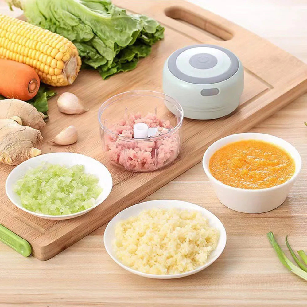 Electric Kitchen Food Chopper Mini Garlic Masher Crusher USB Portable Meat Grinder Vegetable Chopper For Kitchen Gadgets