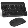 Rechargeable Bluetooth Keyboard and Mouse Combo Ultra Slim Full-Size Keyboard and Ergonomic Mouse for Mate 30E Pro 5G and All Bluetooth Enabled Mac/Tablet/iPad/PC/Laptop - Onyx Black