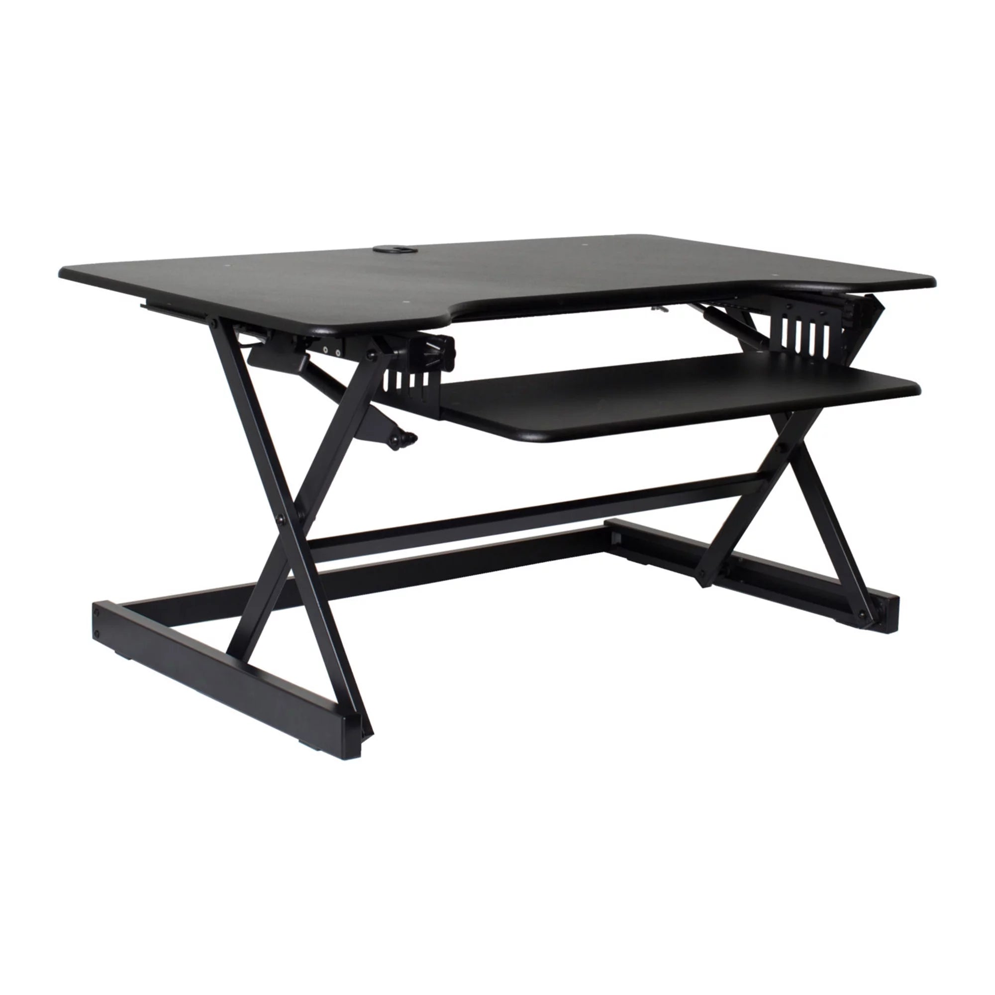 Rocelco Standing Desk Converter 40 Inch Deluxe Adjustable Riser, Black
