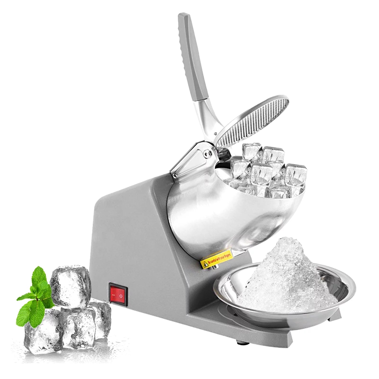 Pinnaco Electric Shaved Ice Machine, 110V Dual Snow Cone Maker for Home Use