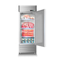 27W 23 Cu.ft Commercial Freezer with Solid Locked Door Stainless Steel Upright Reach-in Freezer, Dynamic Cooling for Business Restaurant Deli Bar Shop Garage Residential