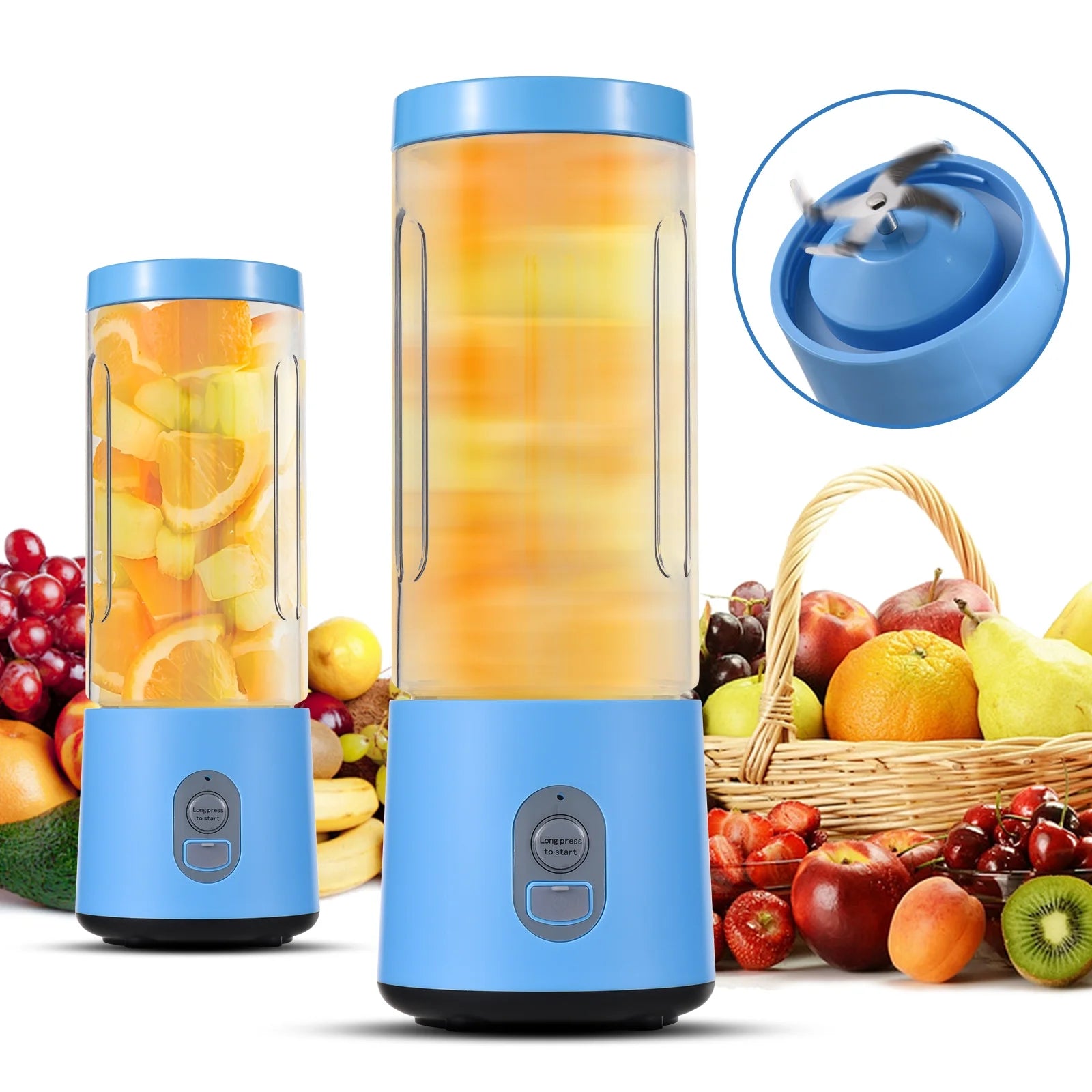Arealer Portable Blender,Shakes And Leakproof-lid Stainless Smoothies Usb Leakproof-lid Fresh Juice Usb 15oz And Smoothies Juice Sport Stainless Steel Sport Office Juice Maker Sport Dazzduo