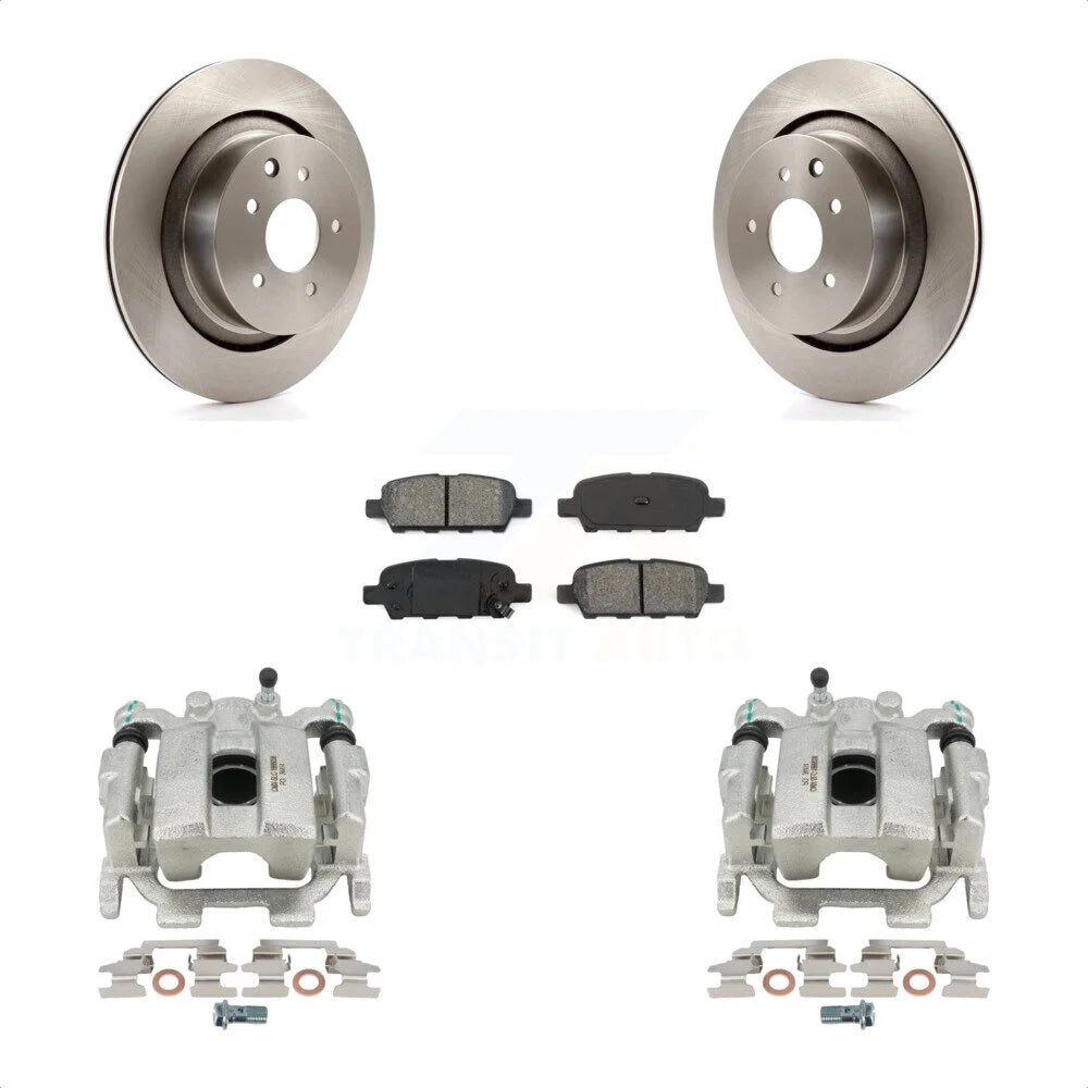 Transit Auto Rear Disc Brake Caliper Rotors And Semi-Metallic Pads Kit For 2011 INFINITI G37 X Sport With Single Piston Front KC8-100513S