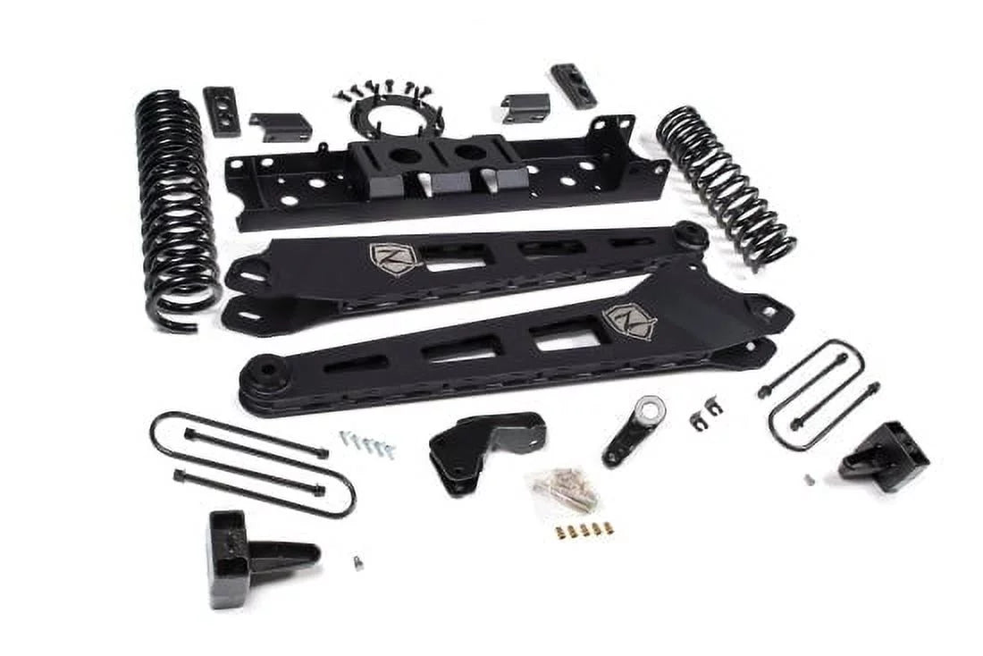 Zone OffRoad 2019-2022 Dodge Ram 3500 Gas 4in Front 3in Rear Radius Arm Block with Overload No Shocks ZOND102