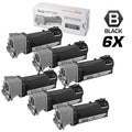 LD Compatible Dell 2150cdn 2150cn 2155cdn 2155cn Set of 6 331-0719 Black Laser Toner Cartridges