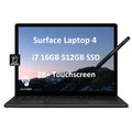 Microsoft Surface Laptop 4 13.5 2K Touchscreen (Intel Core i7-1185G7, 16GB RAM, 512GB SSD, IST Active Stylus, Backlit Keyboard) Business Laptop, 17-Hr Battery Life, Wi-Fi 6, Webcam, Win 10/11 Pro