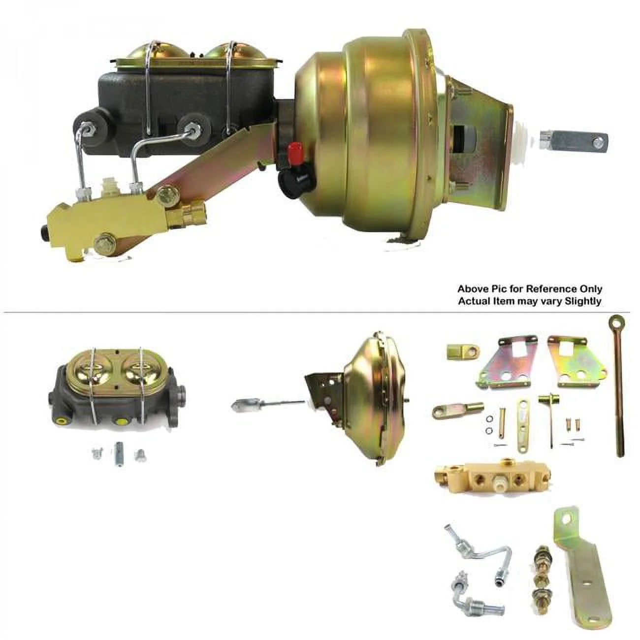 Helix Suspension Brakes & Steering  1967-1972 Chevy Truck Firewall Mount Power 11 in. Single Brake Booster Kit LS Disc & Drum