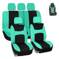 FH Group Light & Breezy Flat Cloth Car Seat Cover, Universal Full Set Seat Cover with Air Freshener