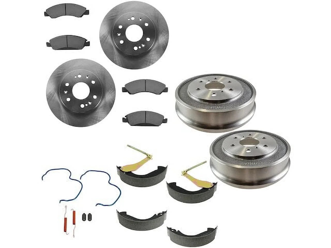 Brake Pad Rotor Shoe Drum Kit - Compatible with 2007 - 2008 GMC Sierra 1500