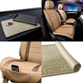 FH Group, Neoblend Leather Seat Front Bucket Cushion Pad Beige w/Silicone Dash Pad