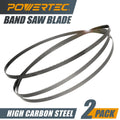 POWERTEC 13181-P2 70-1/2 Inch x 1/4 Inch x 6 TPI Bandsaw Blades for Woodworking, Band Saw Blades for Sears Craftsman 21400 and Rikon 10-305, 10-3061 10 Band Saw, 2PK