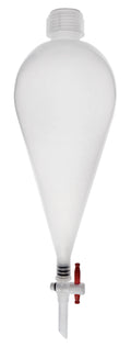 Separatory Funnel, 500mL - Polypropylene Plastic - Ungraduated - PP Stopcock with PTFE Plug - Leak-Proof Screw Cap - Separating Funnel, Separation Funnel - Eisco Labs
