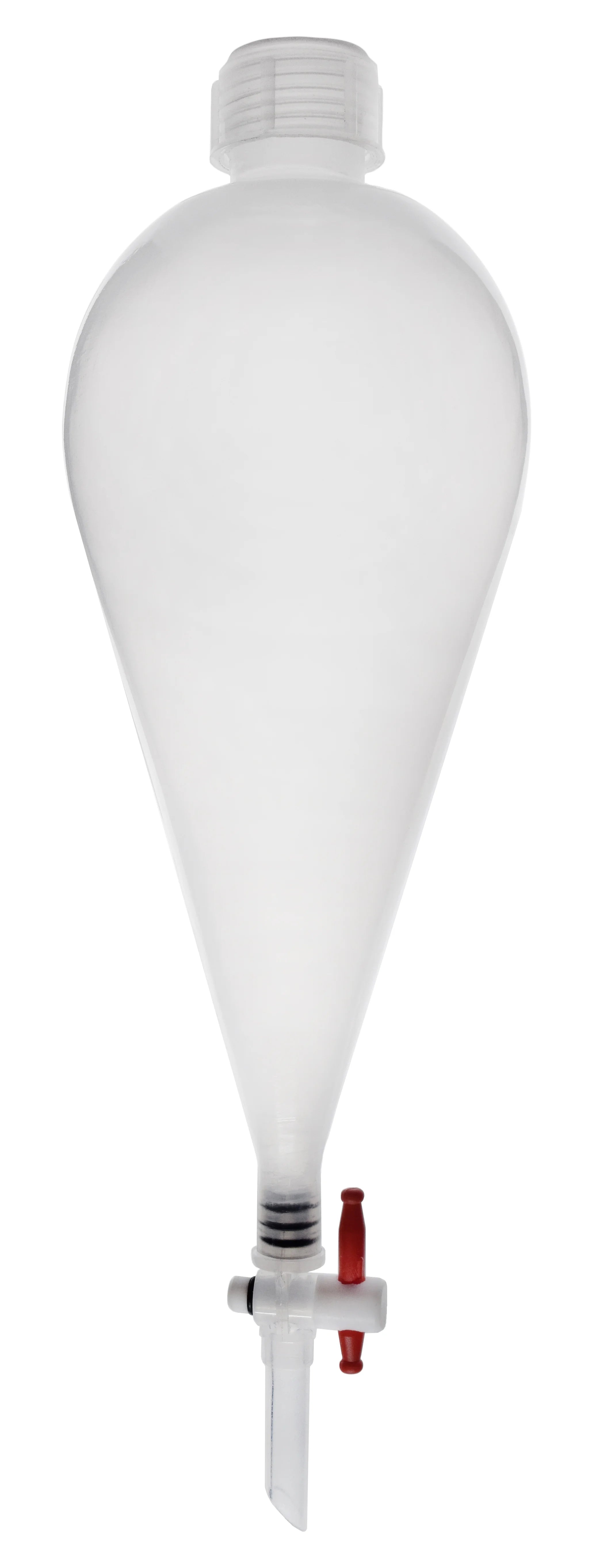 Separatory Funnel, 500mL - Polypropylene Plastic - Ungraduated - PP Stopcock with PTFE Plug - Leak-Proof Screw Cap - Separating Funnel, Separation Funnel - Eisco Labs