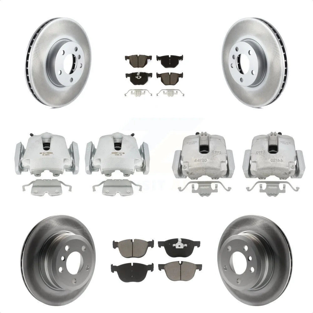 Transit Auto Front Rear Disc Brake Caliper Coated Rotors And Ceramic Pads Kit (10Pc) For BMW X5 X6 KCG-101026C