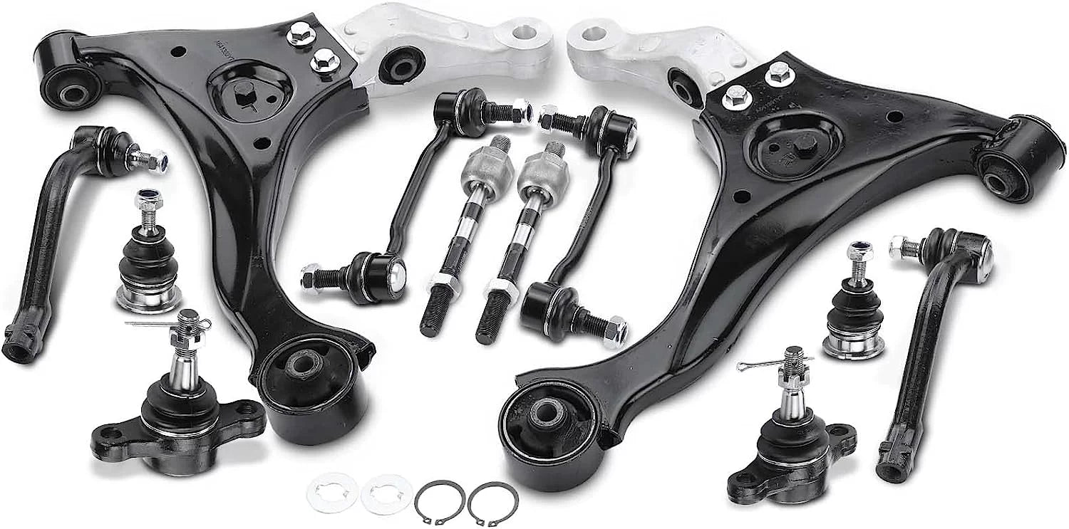 A-Premium 12 Pcs Front Suspension Kit Suspension Ball Joint Control Arm Stabilizer Bar Link Tie Rod End Compatible with Hyundai Sonata 2006-2008