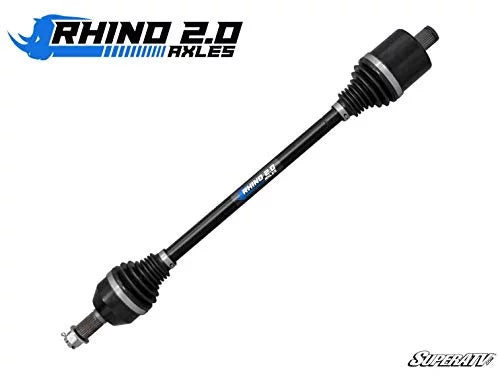 SuperATV Heavy Duty Rhino 2.0 Front Axle for 2014+ Polaris RZR XP 1000 / XP4 1000|1 Front Axle|Made with 4340 Chromoly Steel|25% Stronger Than Stock|Heat Treated|4mm Increase in Shaft Size|AX01-004F0