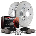 Power Stop Front Ceramic Brake Pad and Drilled & Slotted Rotor Kit K2057