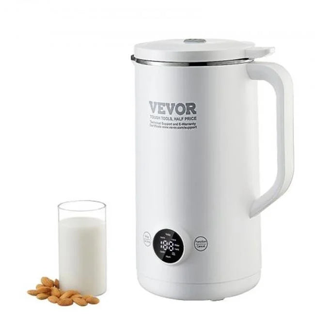 VEVOR Nut Milk Maker 8-in-1 Soy Milk Maker 8-Leaf Blades 600ML