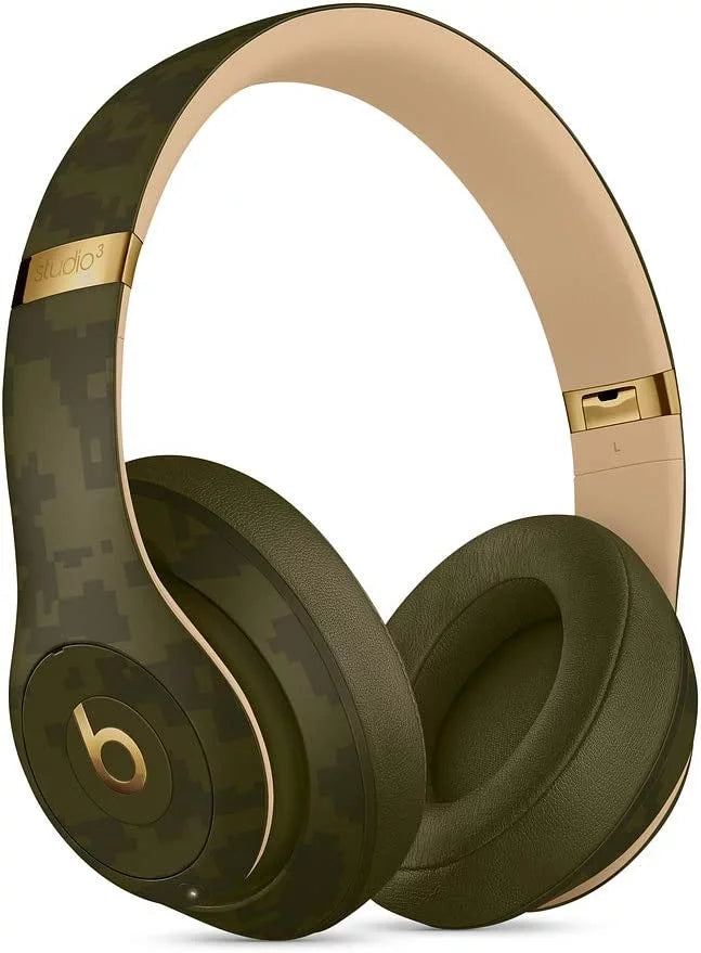 Restored Beats Studio3 Wireless Noise Cancelling Headphones - Beats Camo Collection - Forest Green [Refurbished]