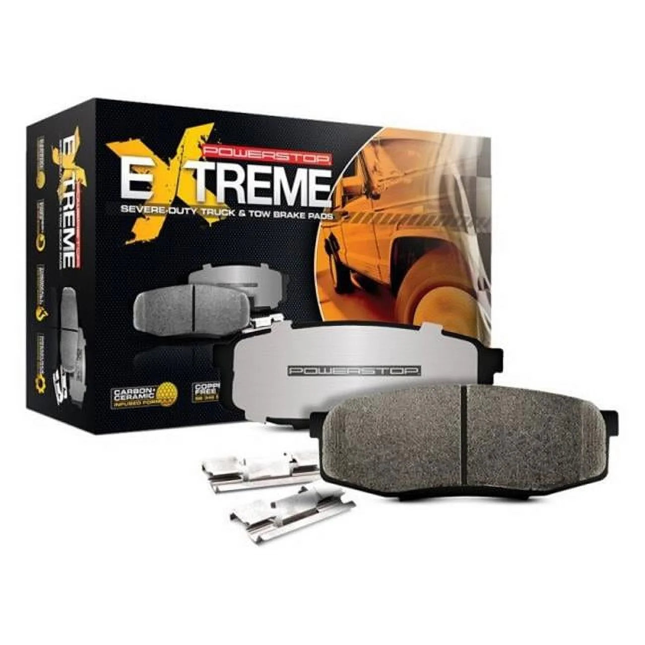 Z362250 Z36 Extreme Truck & Tow Carbon-Fiber Ceramic Front Brake Pads for 2020-2023 Chevy Silverado 2500