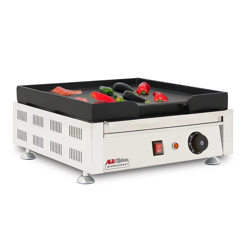 ALDKitchen Electric Griddle | Teppanyaki Grill with Nonstick Coating | 17 x 17 Cooking Surface | 110V