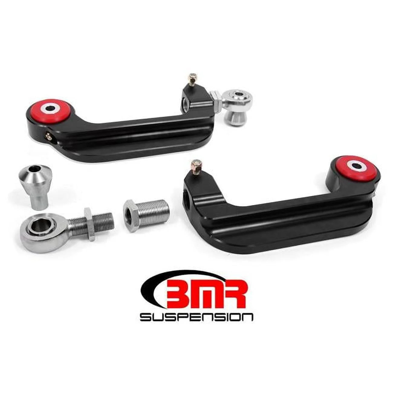 Billet Aluminum Camber Links Adjustable Poly & Rod Ends for 2015-2018 S550 Mustang, Anodized Black